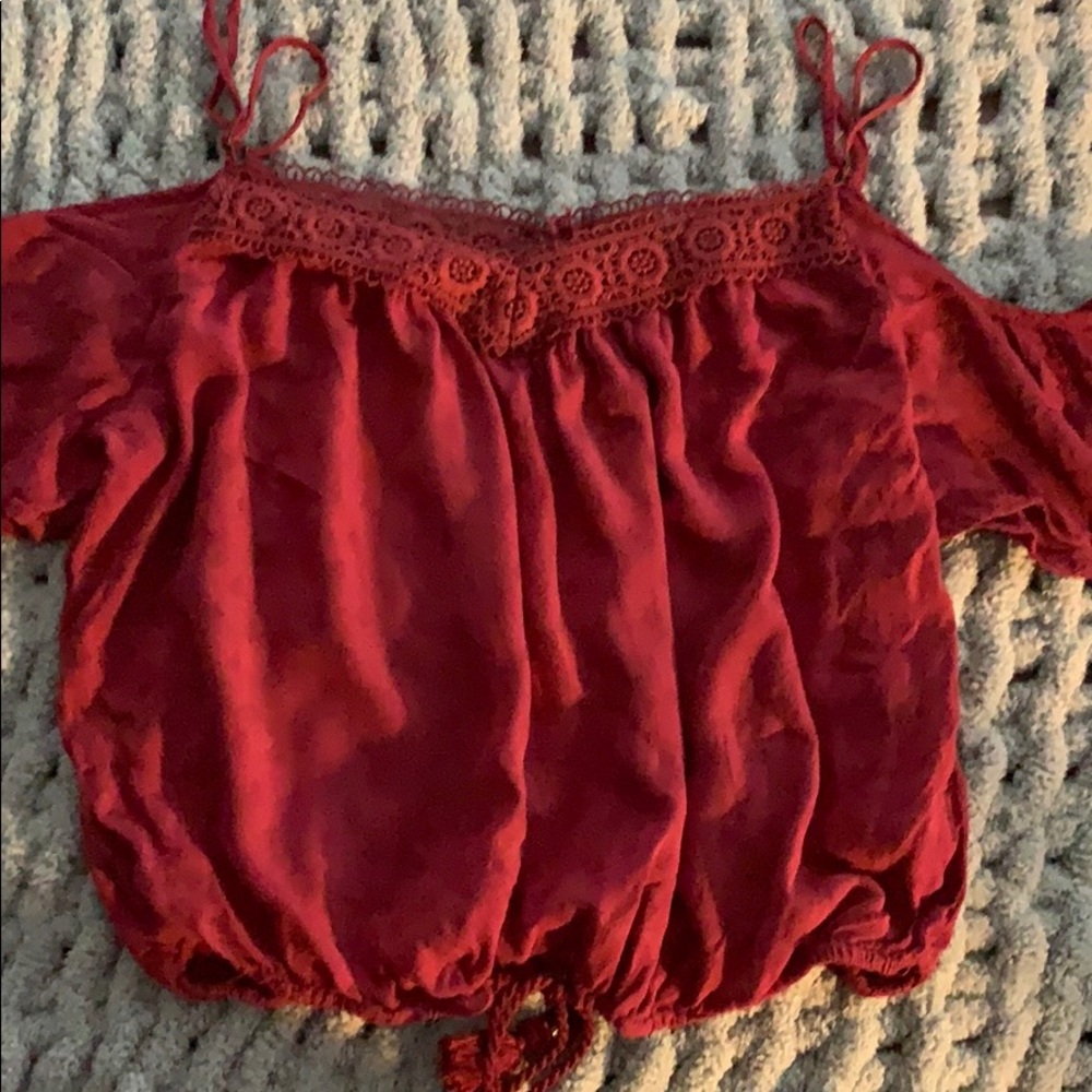 Forever 21 off the shoulder crop